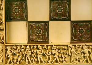 Bordo di una scacchiera che raffigura musicisti in un giardino, 1415 da French School